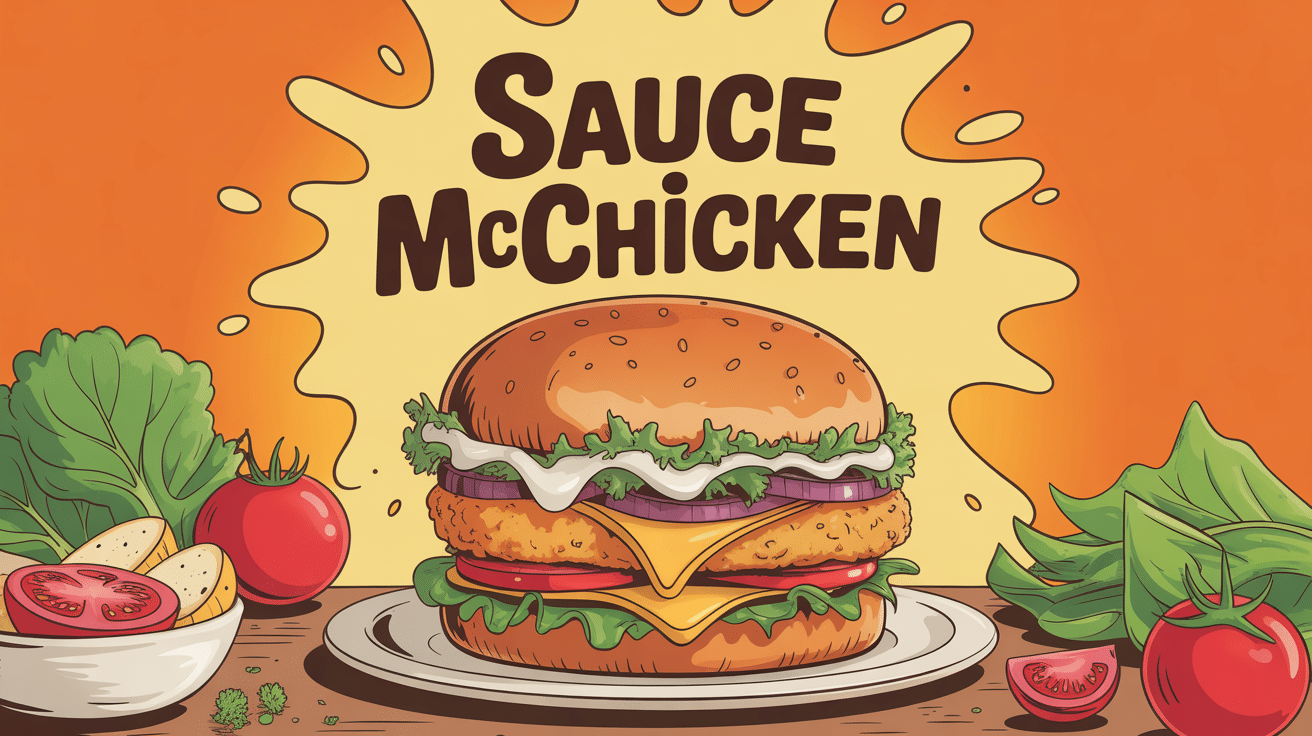 sandwich sauce mc chicken crémeuse avec ingrédients