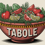 Taboulé origine bol avec persil et boulghour