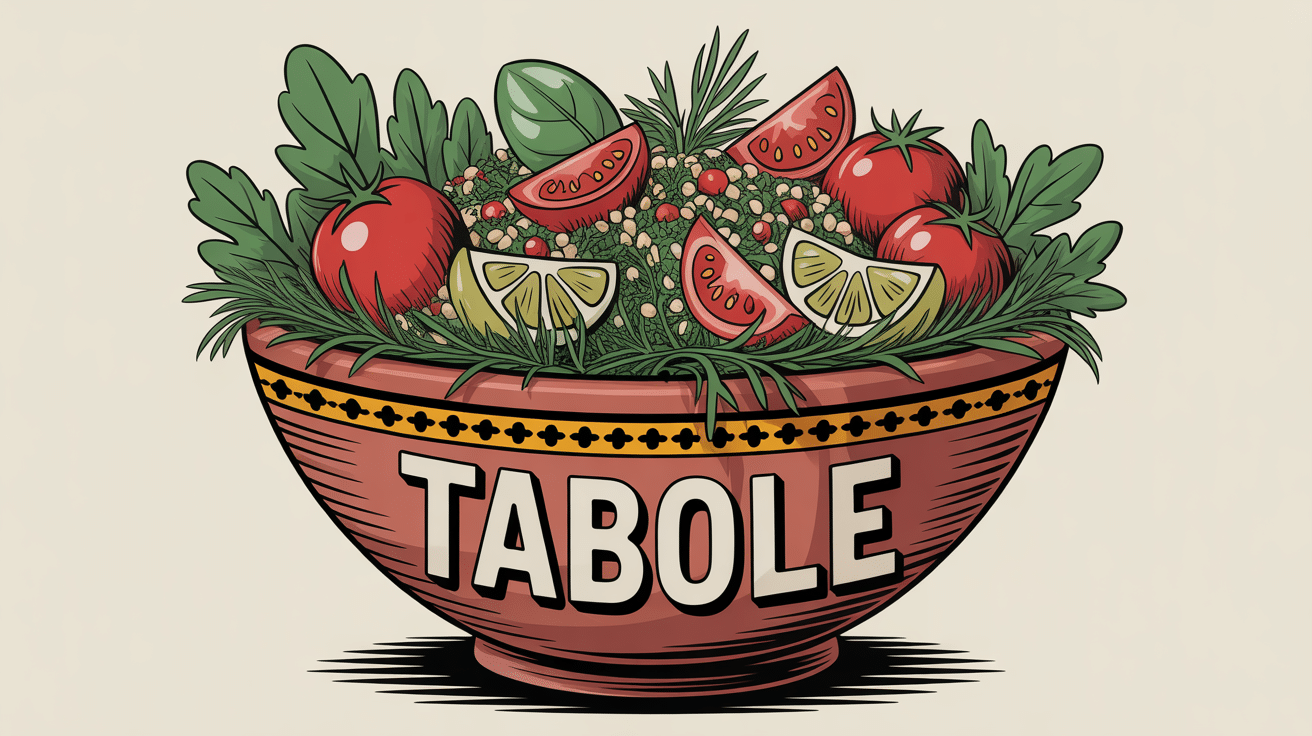 Taboulé origine bol avec persil et boulghour