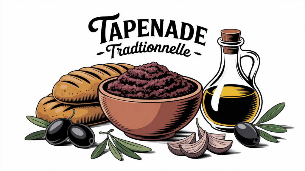 Bol de tapenade recette traditionnelle avec olives, câpres et anchois