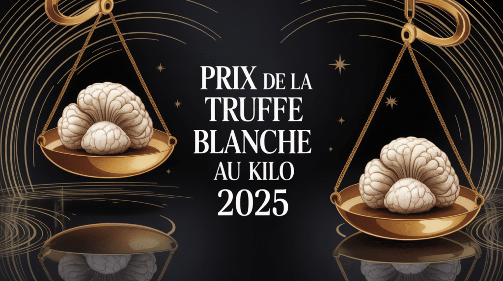 Truffe blanche prix au kilo 2024 sur balance dorée