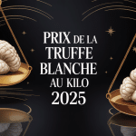 Truffe blanche prix au kilo 2024 sur balance dorée