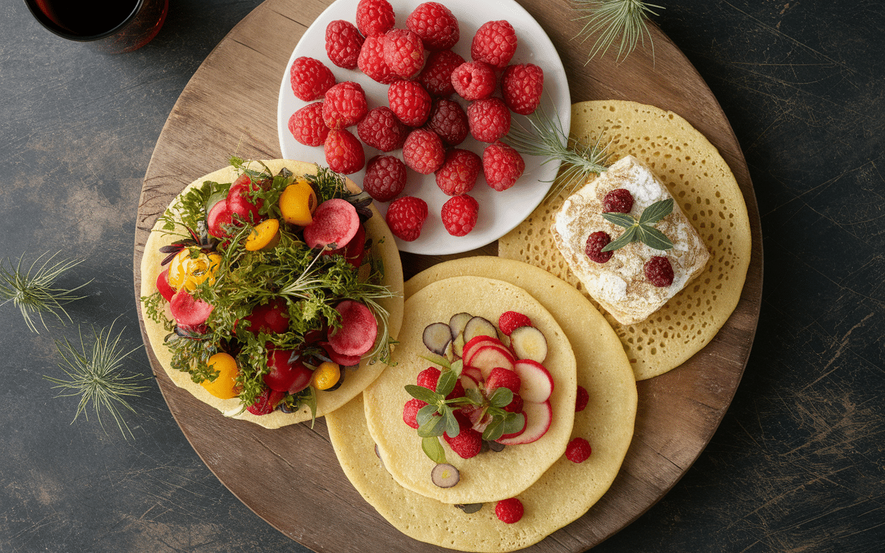 Crepe fromage blanc versions sucrée et salée gourmandes