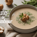 Velouté de topinambour crémeux, bol, noisettes, herbes