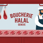 Vitrine moderne boucherie halal geneve