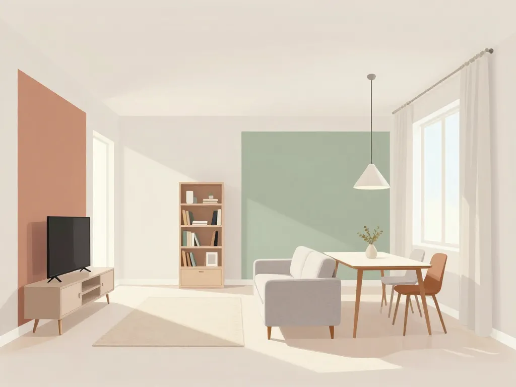 amenagement salon salle à manger 20m2 structuration visuelle