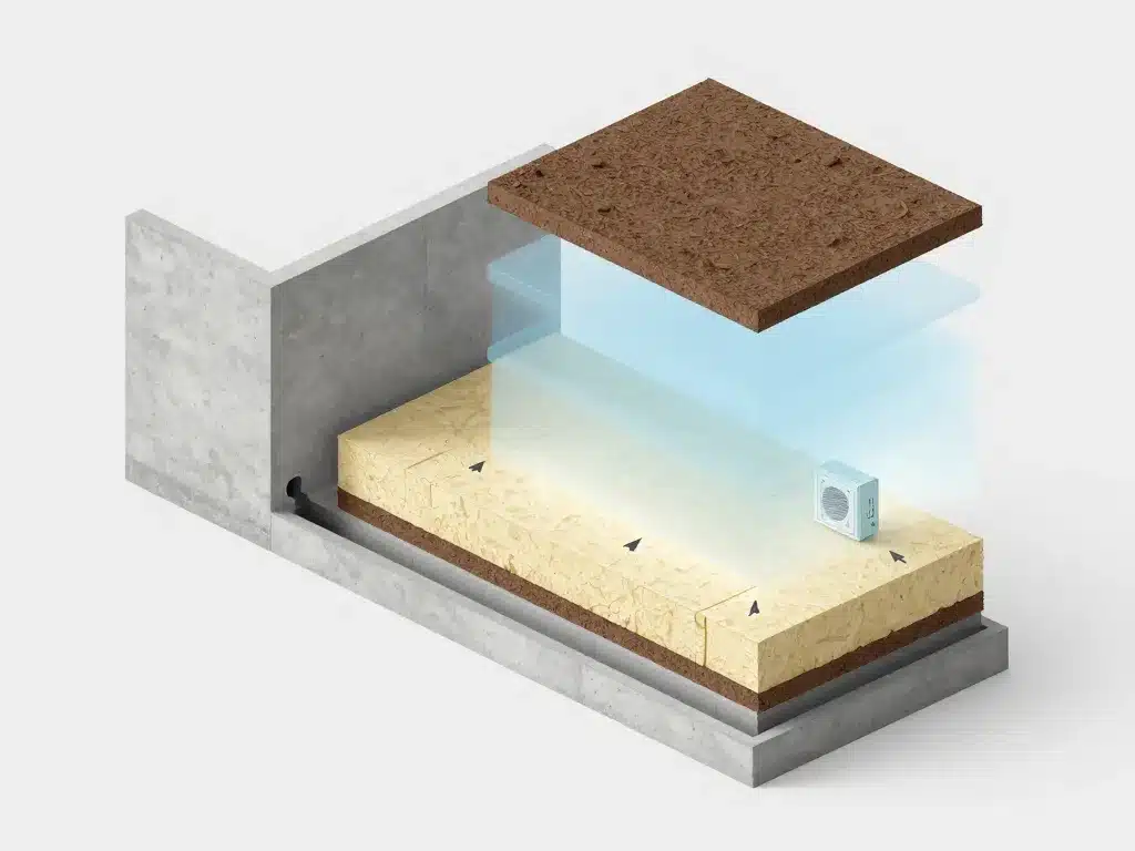 amenagement sous sol avant apres schema drainage isolation vmc