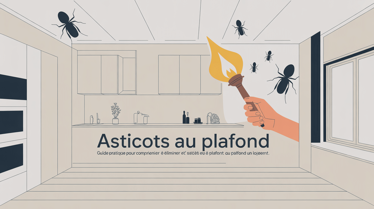 Illustration asticot au plafond, guide prévention et santé