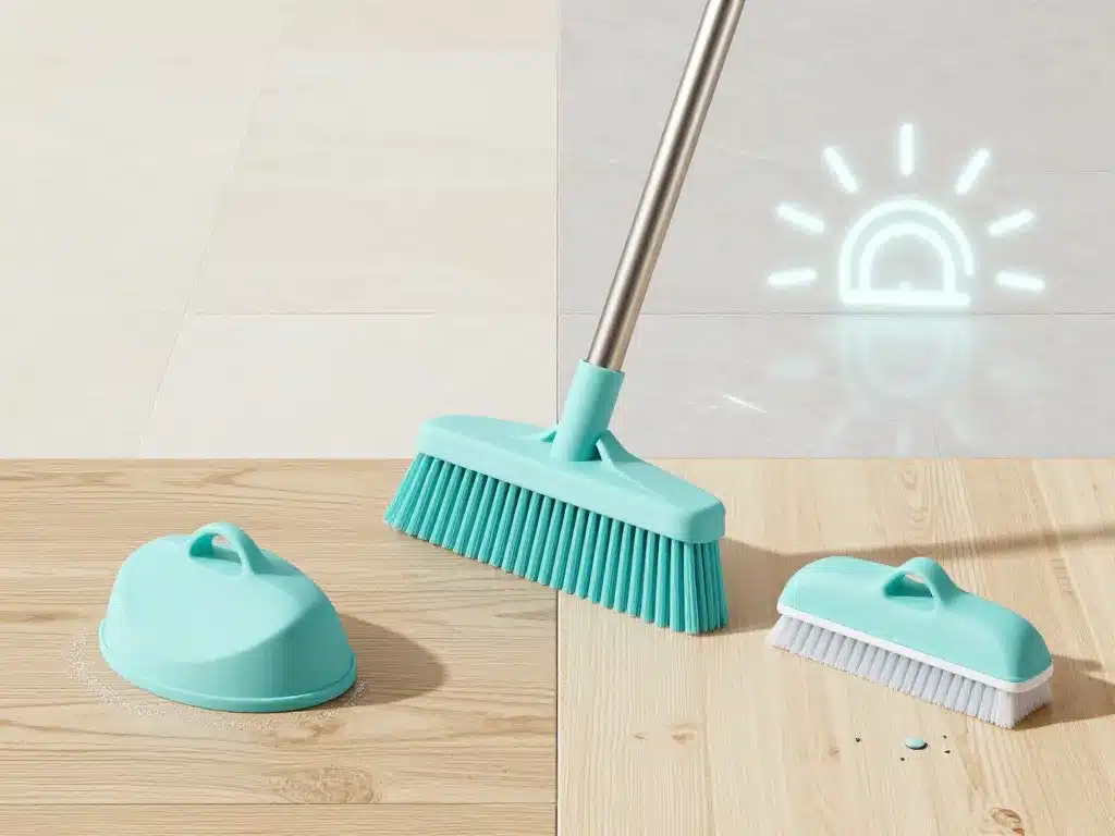 balai en silicone avec têtes interchangeables pour carrelage, parquet et vinyle