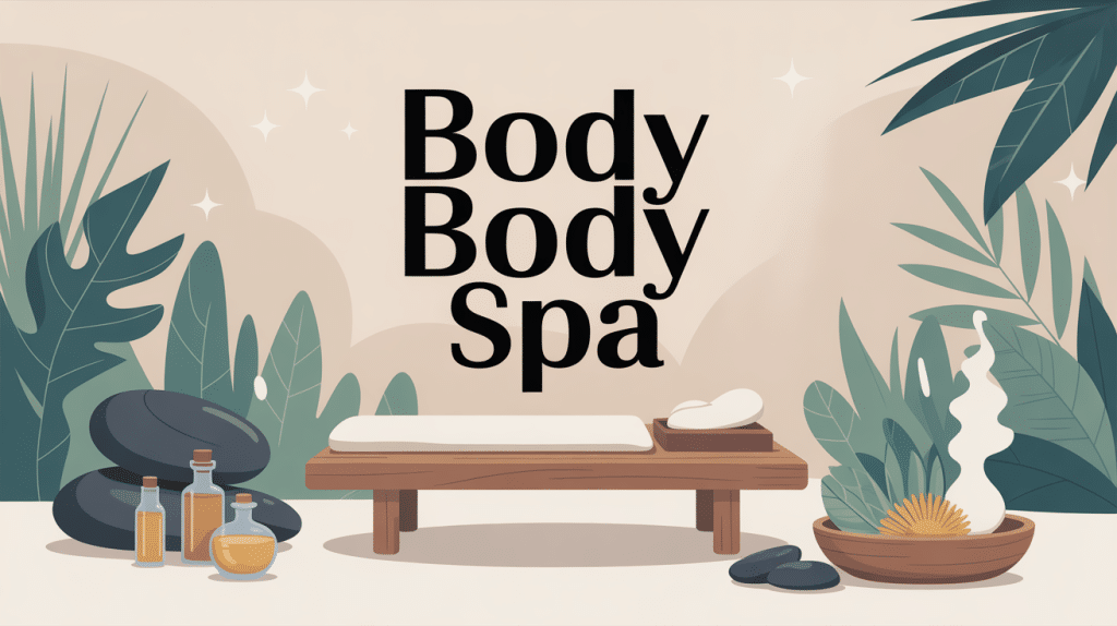 Illustration body body spa, ambiance détente premium