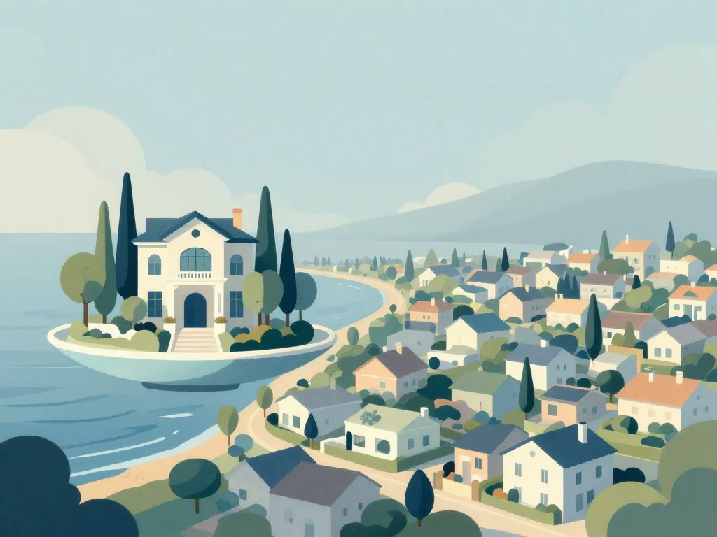 Metaphore cadre de vie difference entre villa et maison, prestige