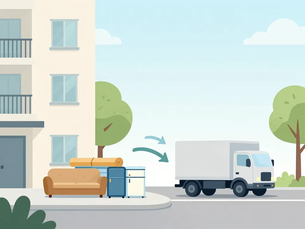 encombrants biarritz prêts au trottoir, camion municipal