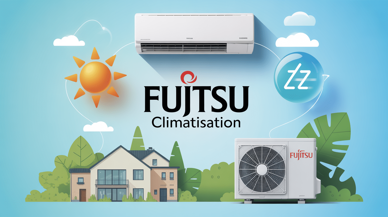 Fujitsu climatisation guide visuel réversible maison appartement
