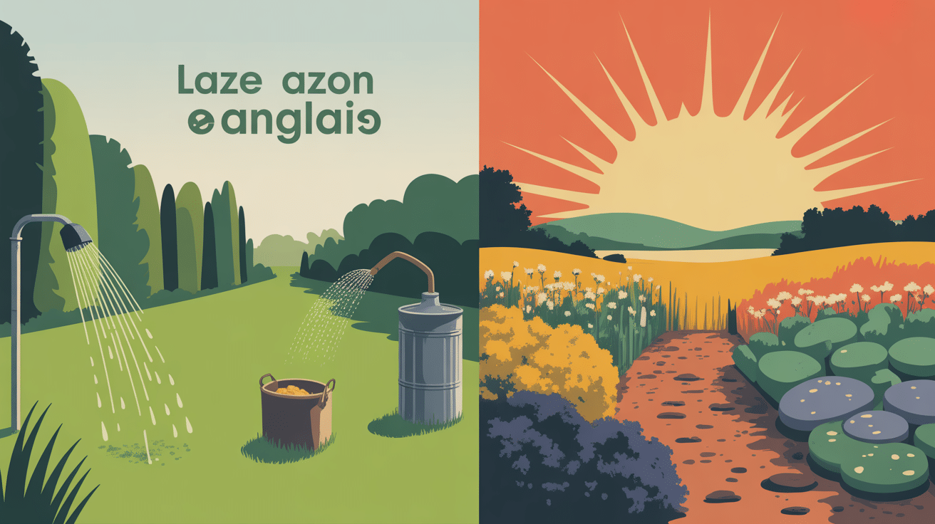 Gazon anglais inconvénients, arrosage, tonte, options durables