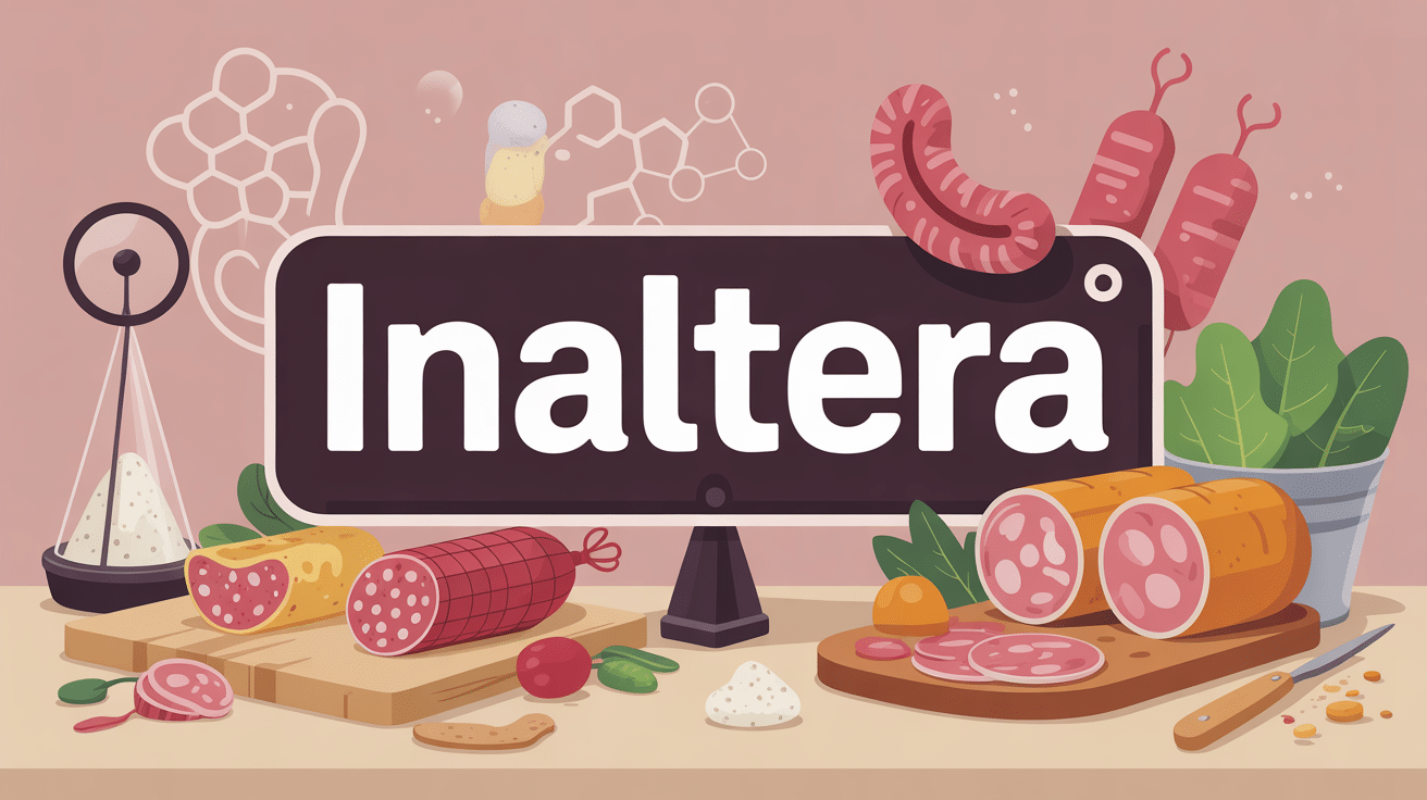 Illustration inaltera pour charcuterie securisee et salaison