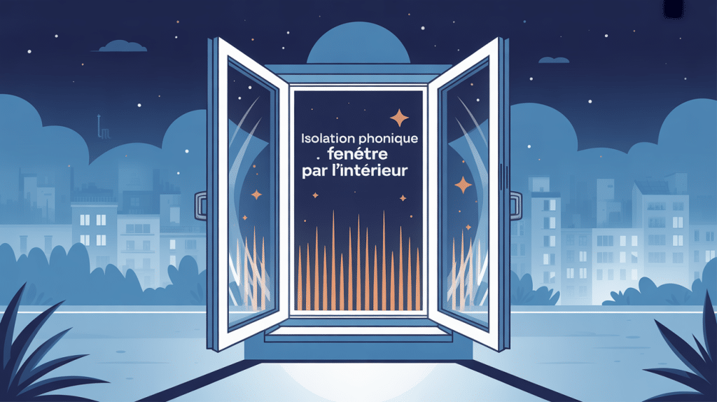 isolation phonique fenetre par l'intérieur, fenêtre en coupe avec contre-fenêtre et joints