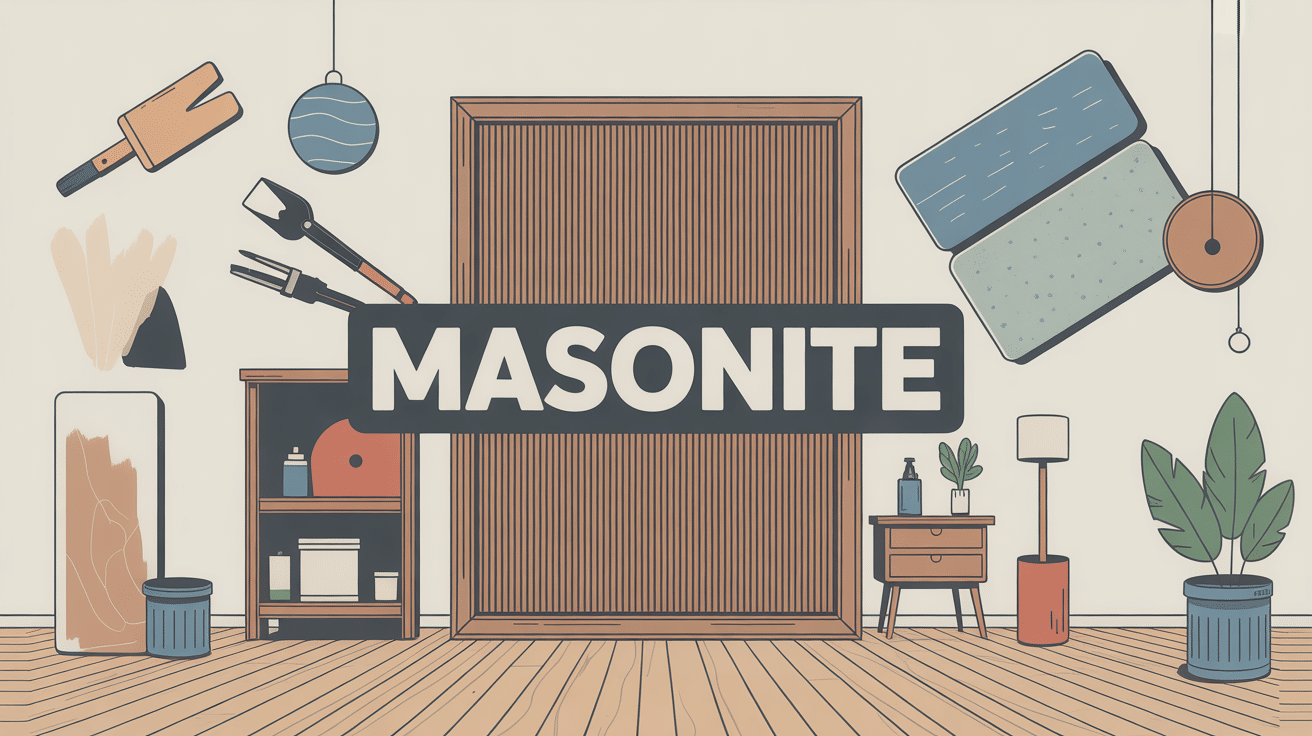 Illustration Masonite panneau fibres bois et applications intérieures