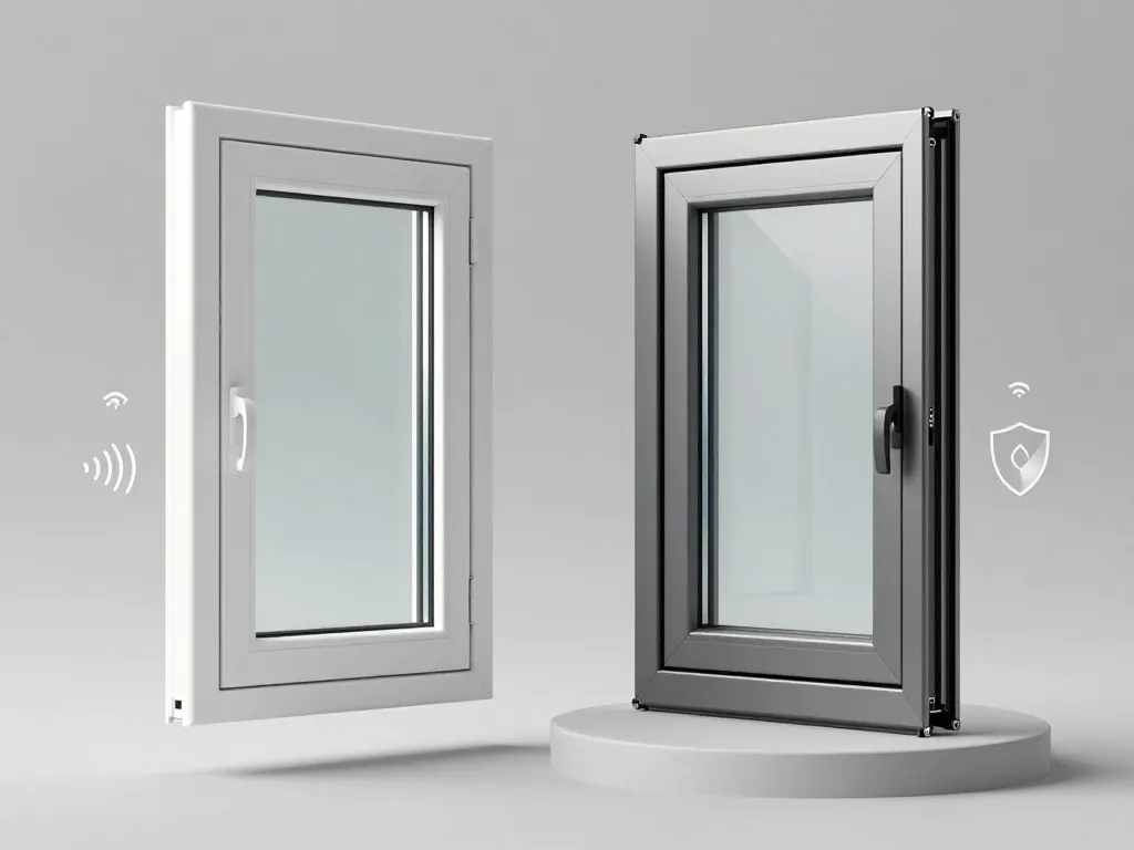 Fenêtres MC France alu vs PVC avec icônes de performances