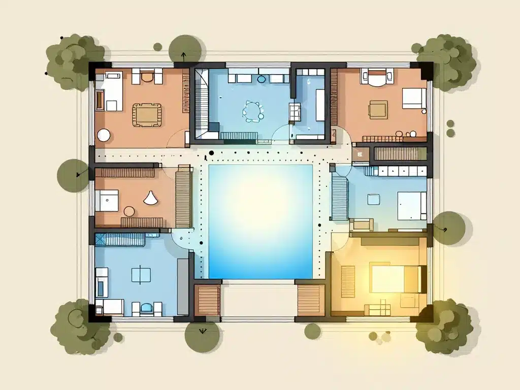 plan maison algerienne bioclimatique