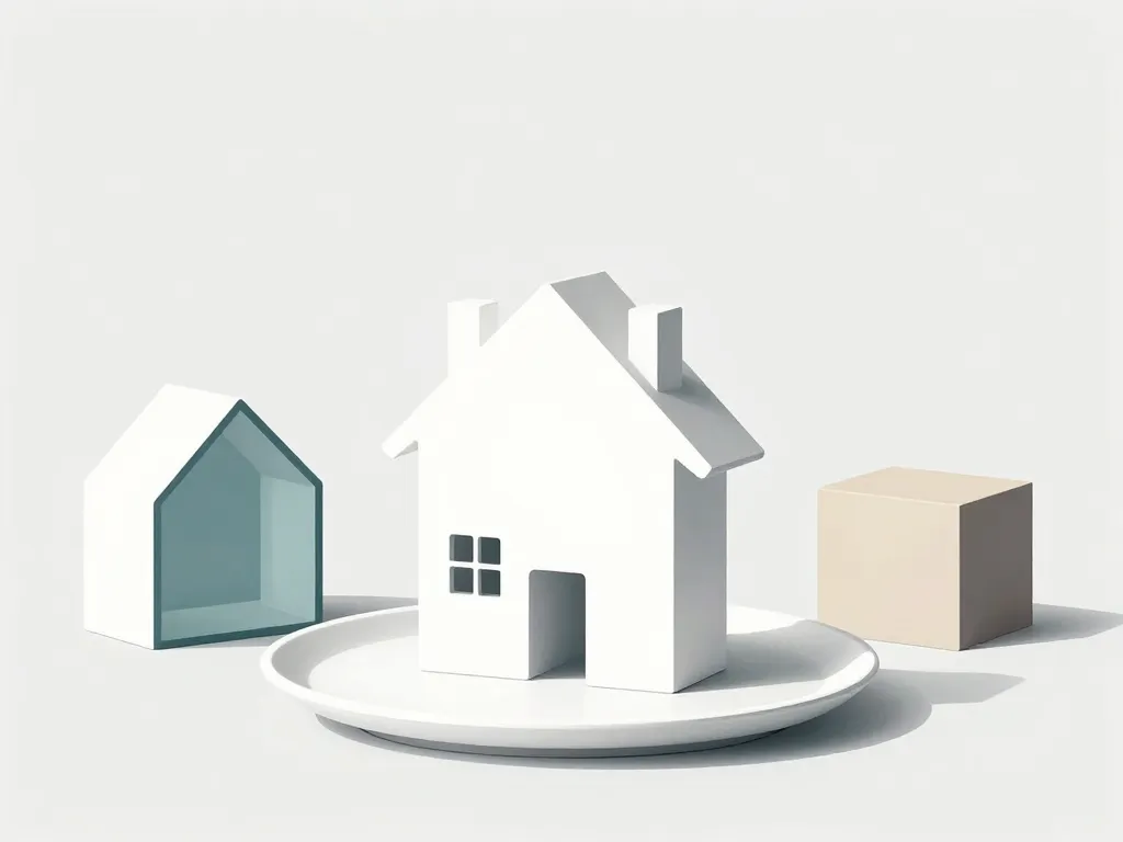 Balance illustrant les plans maison blanche et leurs coûts