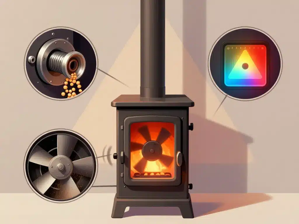 poêle à pellet mcz problème : composants techniques et pannes