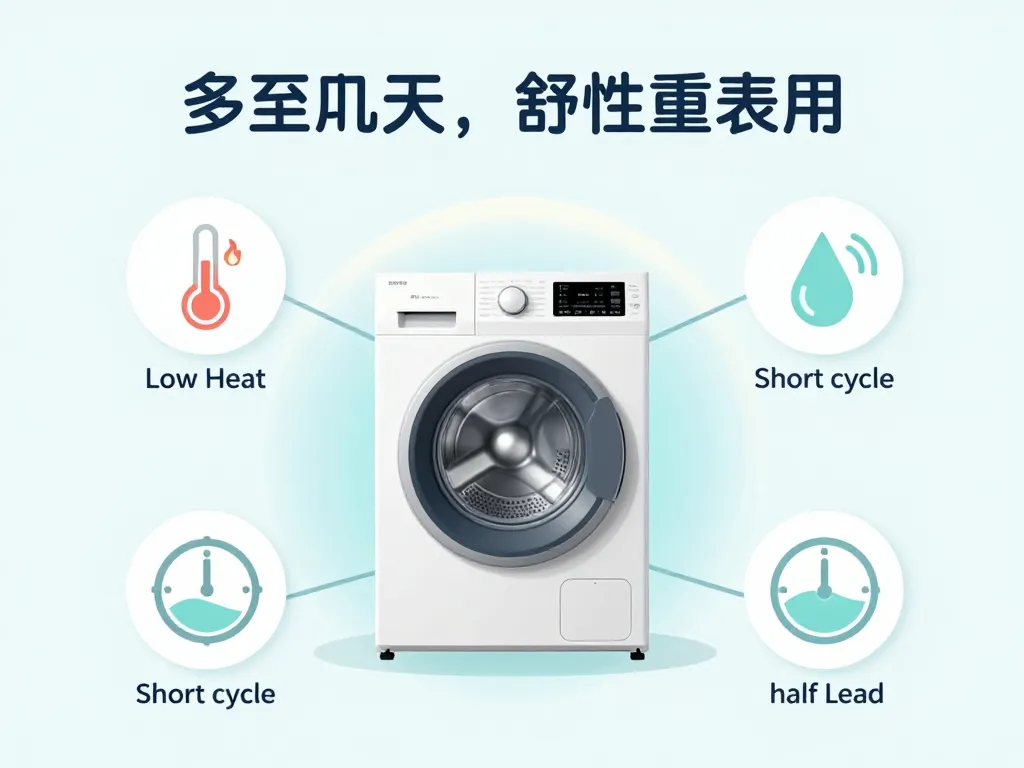 Schéma programmes sûrs : quel programme sèche-linge pour ne pas rétrécir