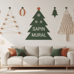 Sapin mural déco Noël gain de place