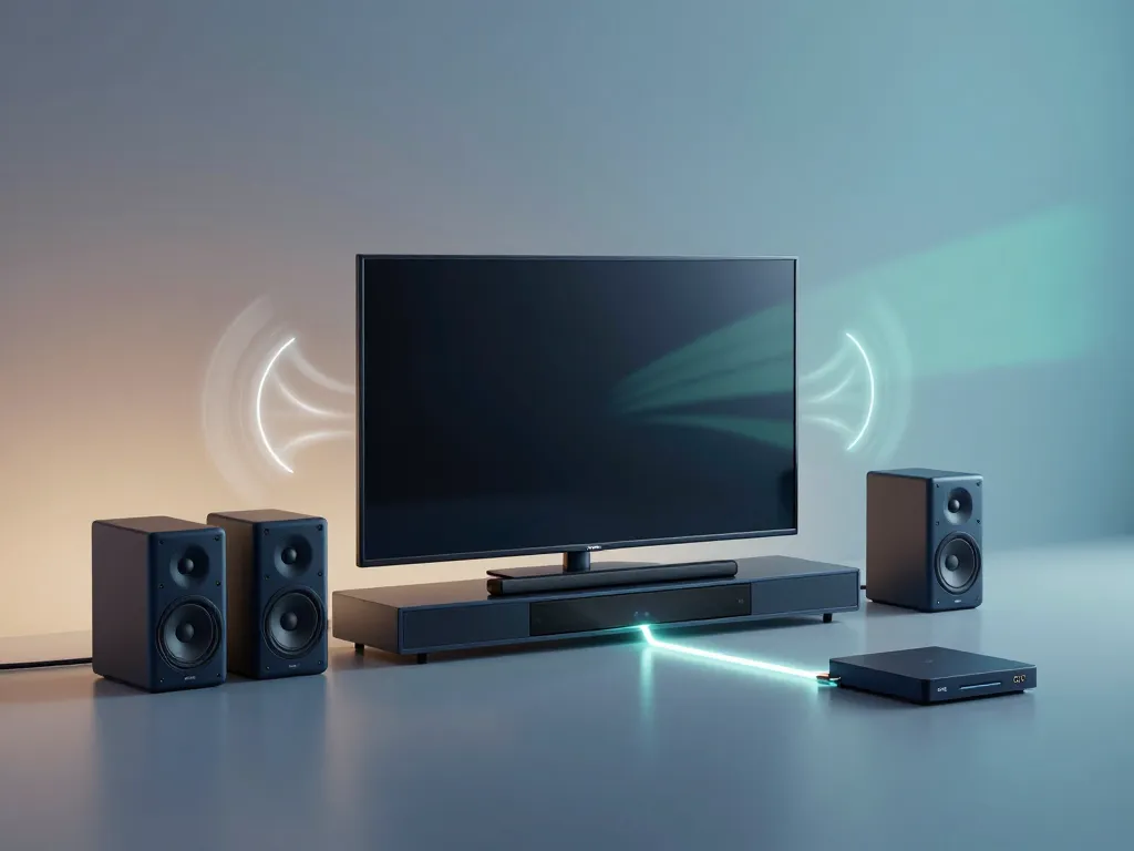 Schéma 3D tv and home theatre, liaisons HDMI et audio