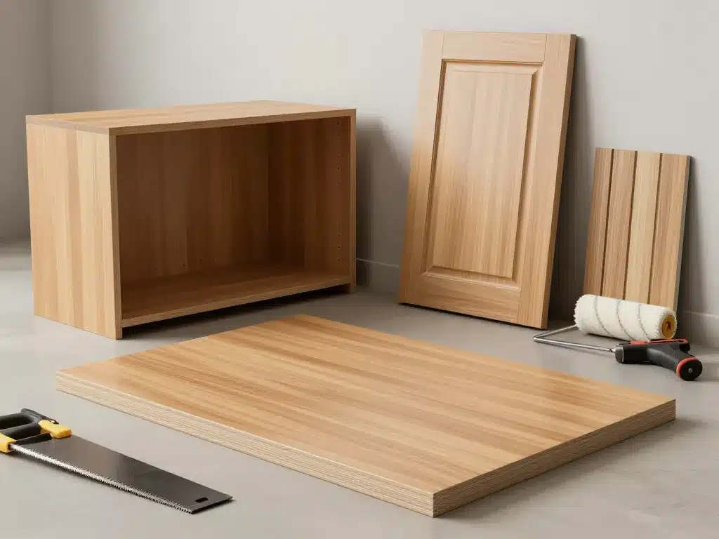 Scène produit Masonite panneaux fond de meuble peau de porte parement mural