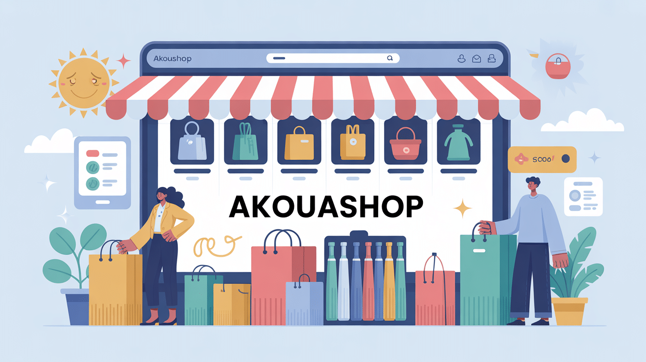 Illustration Akouashop boutique en ligne spécialisée et fiable
