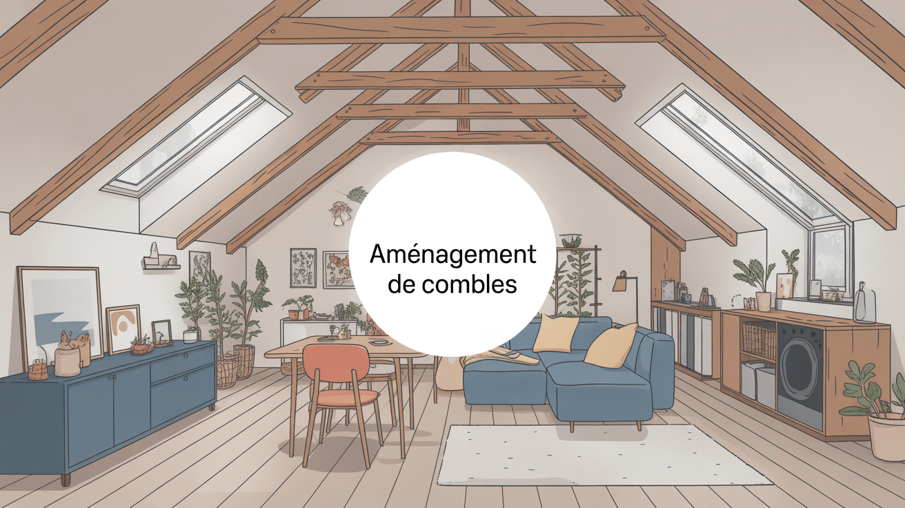 aménagement combles avant / après dans une maison familiale moderne