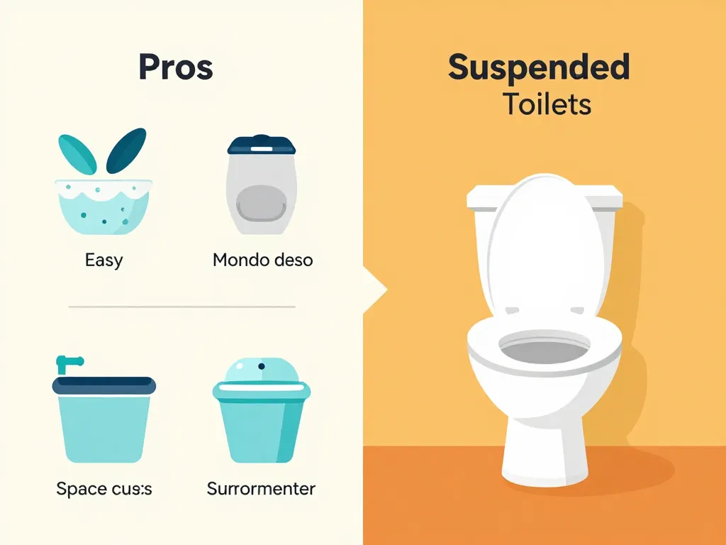 Infographie avantages inconvénients wc suspendus