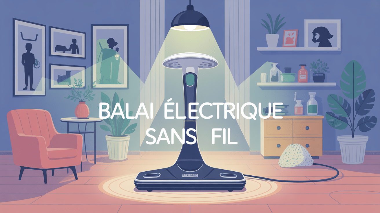 balais électrique sans fil illustration guide moderne