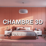 illustration chambre en 3d moderne vue perspective
