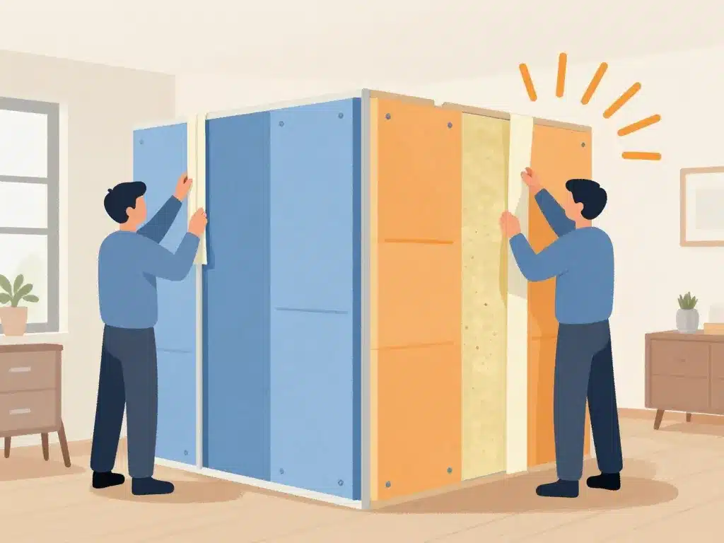 cloison phonique pose correcte et erreurs classiques