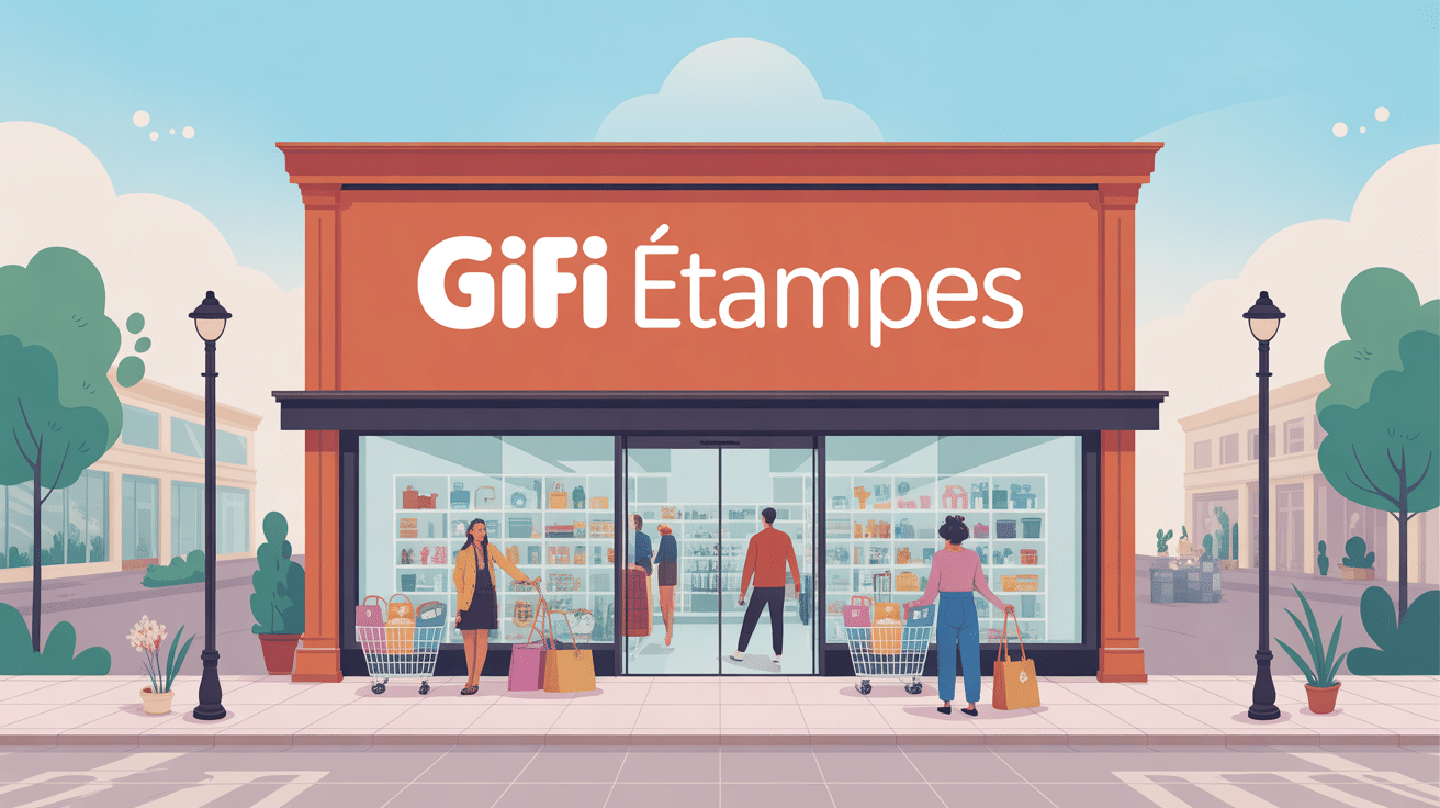 Façade magasin gifi etampes zone commerciale