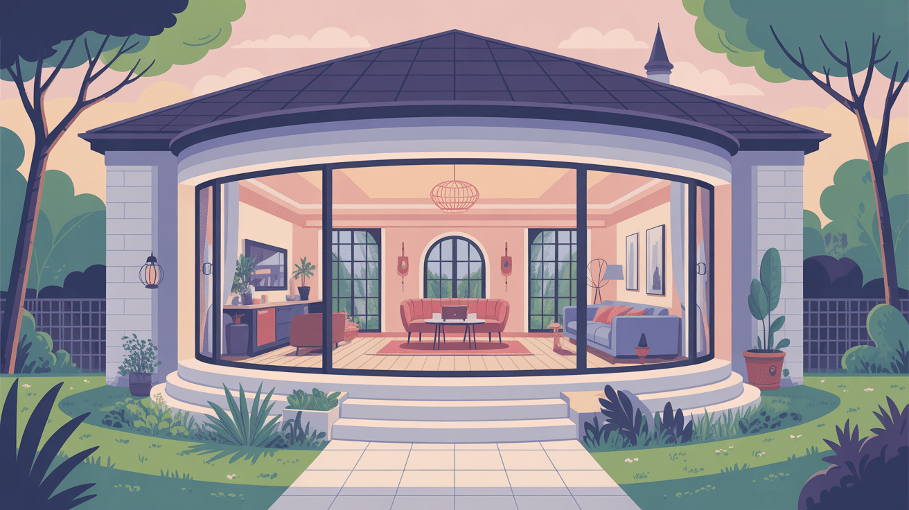 bow windows façade moderne lumineuse