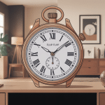 horloge flip flap dans intérieur contemporain design rétro