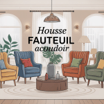housse fauteuil accoudoir, plusieurs modèles stylisés dans salon moderne