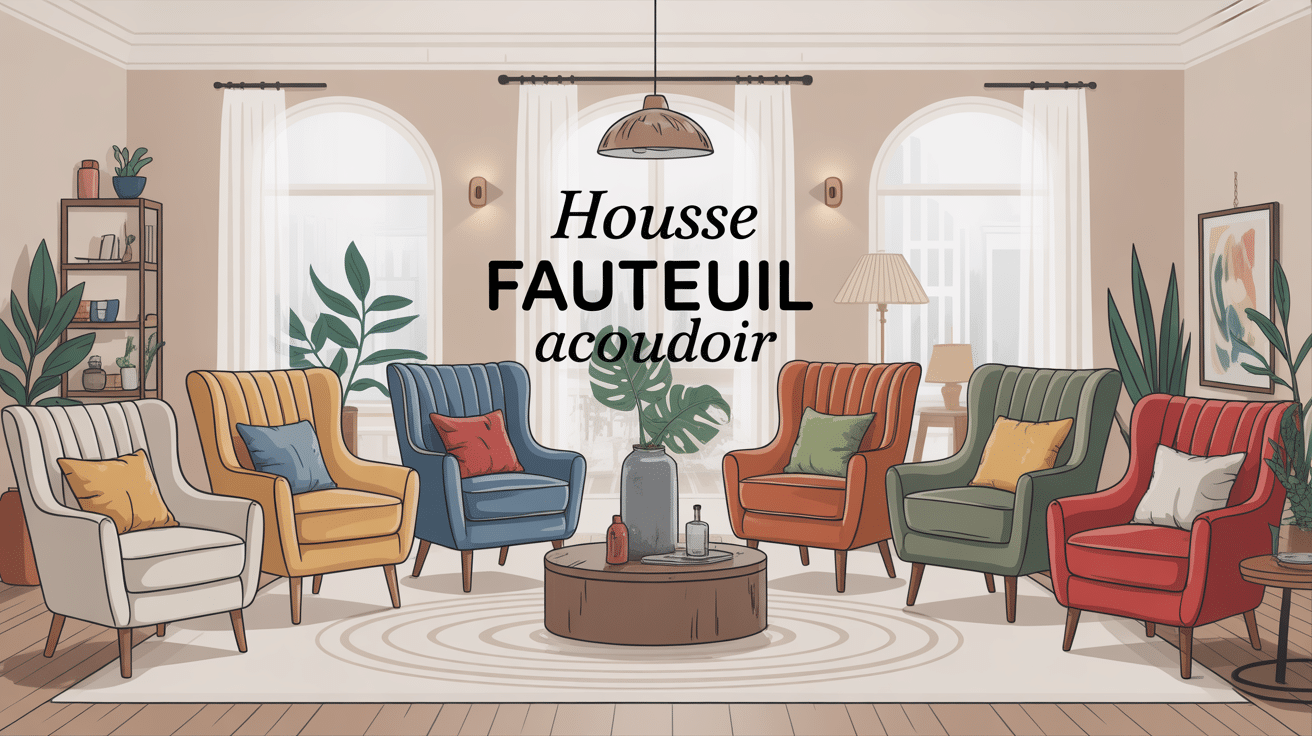 housse fauteuil accoudoir, plusieurs modèles stylisés dans salon moderne