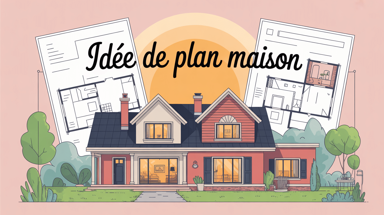 idee plan maison illustration vectorielle moderne