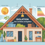 Illustration isolation des combles aménageables maison écologique
