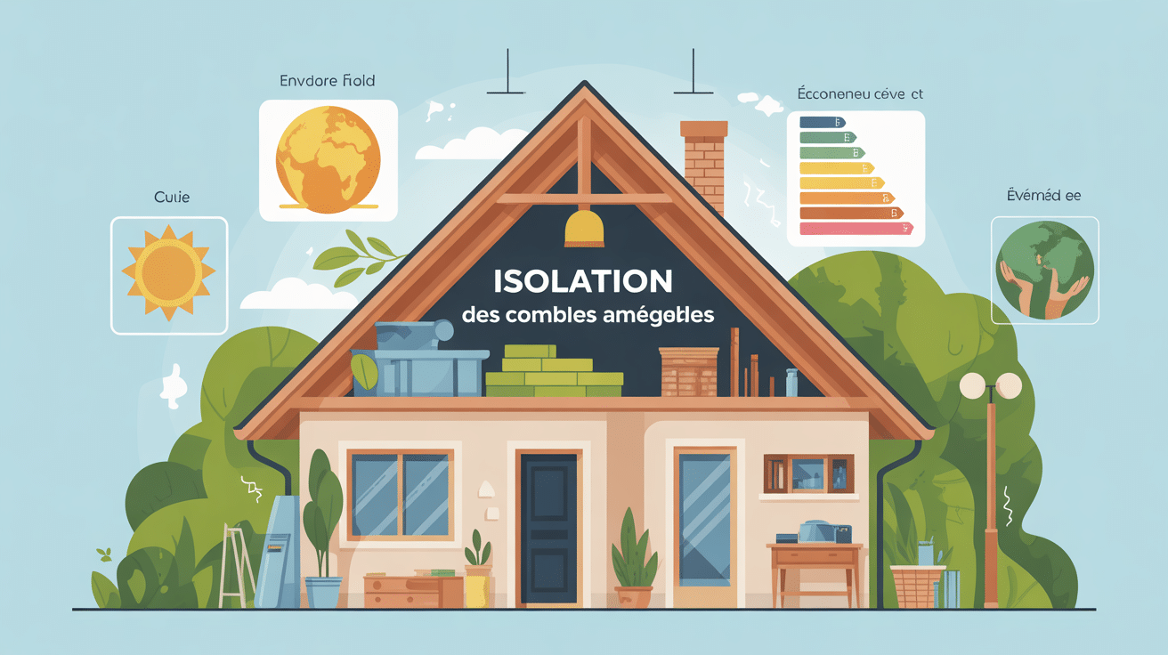 Illustration isolation des combles aménageables maison écologique