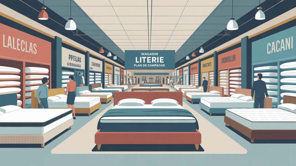 magasin literie plan de campagne illustration centrale