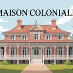 maison coloniale différentes influences architecturales, véranda, colonnes, végétation