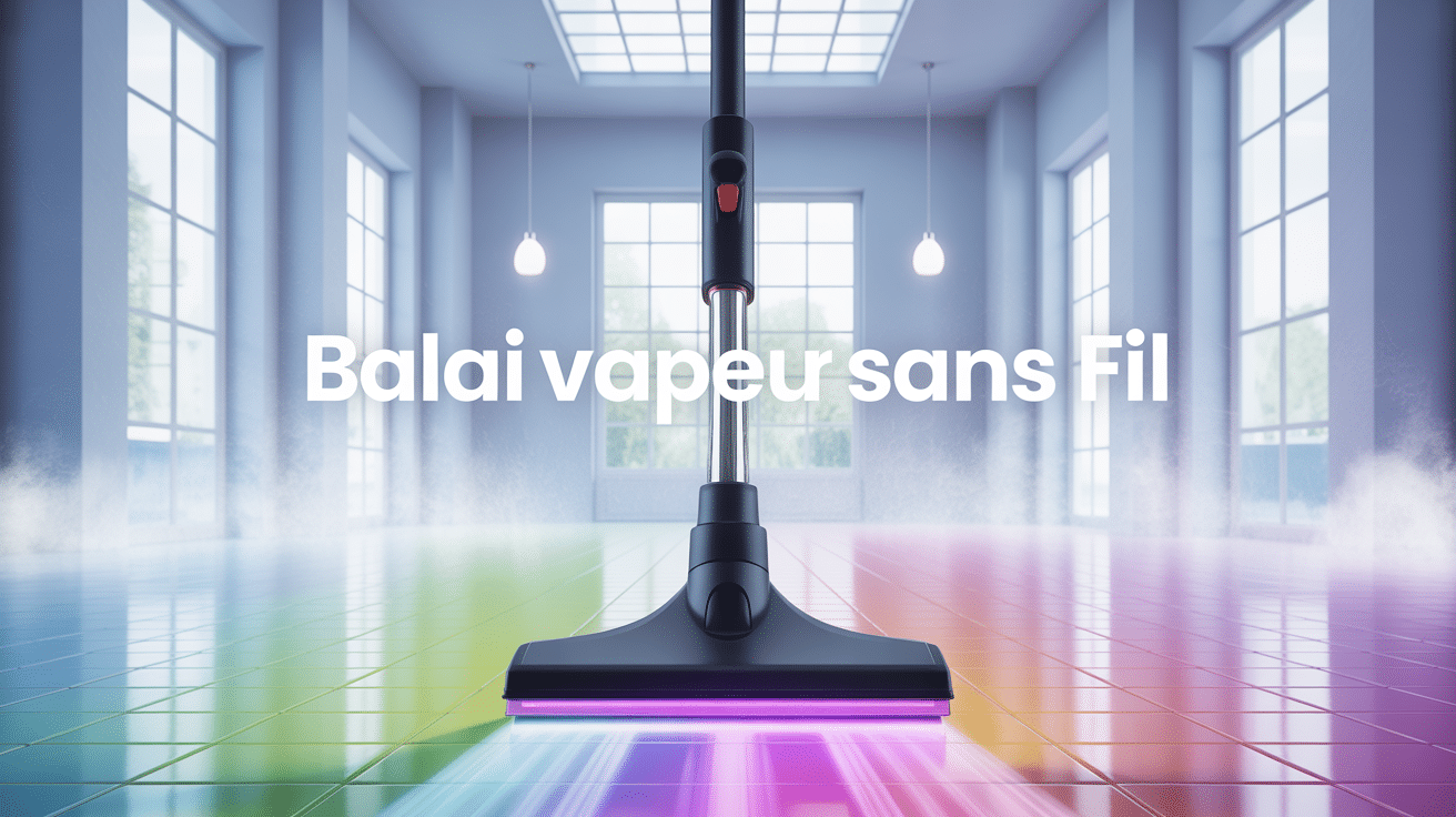 meilleur balai vapeur sans fil nettoyant un sol brillant moderne