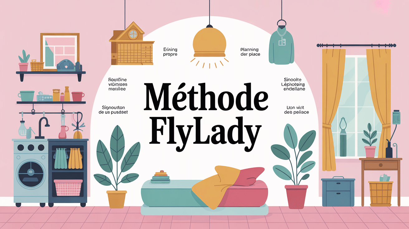 illustration méthode flylady maison routines ménage