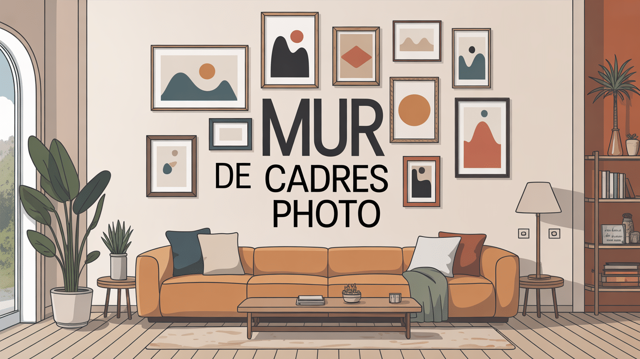 Mur cadre photo harmonieux contemporain