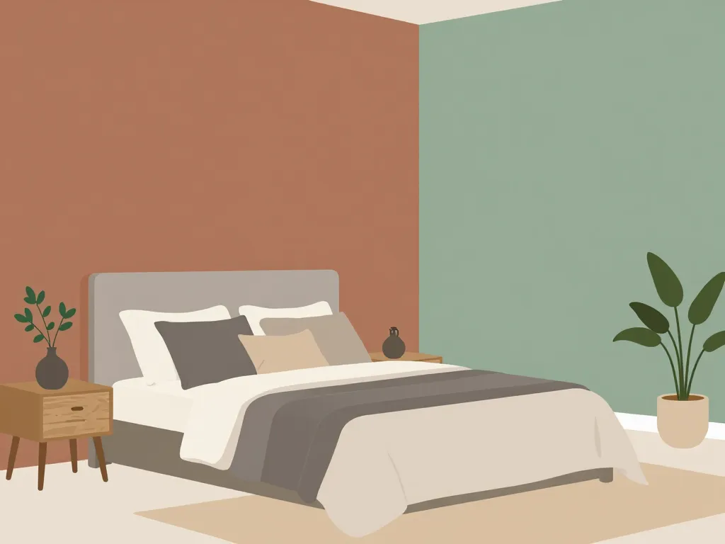 peinture chambre adulte tendance terracotta vert sauge greige