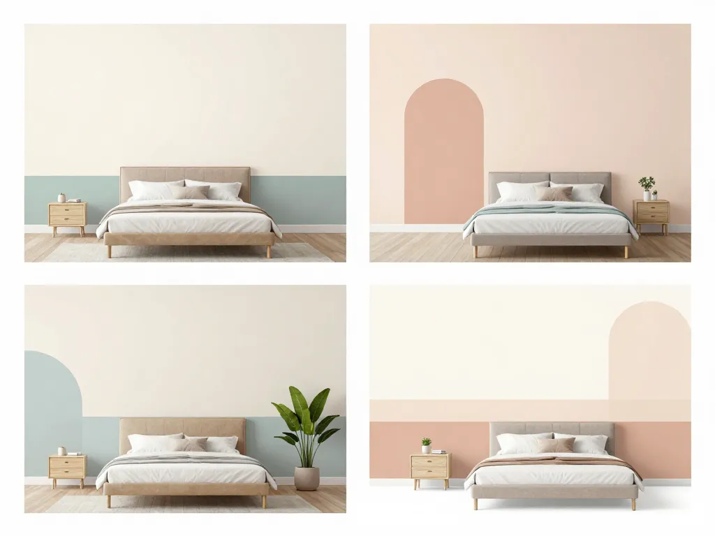 peinture chambre adulte tendance accent murs motifs géométriques